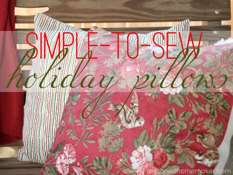 Simple-to-Sew Holiday Pillows - Photo by Leslie Rutland/The Seasoned Homemaker (HobbyFarms.com)