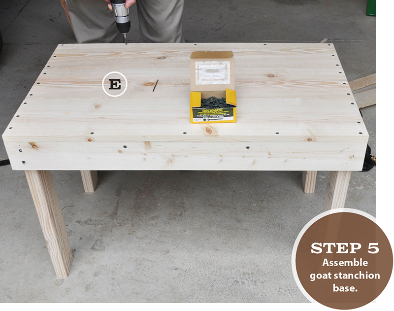 making a goat stanchion step 5